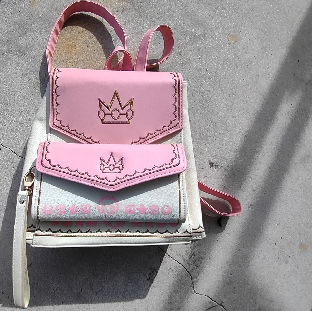 Princess Peach Purse + Wallet